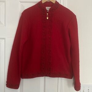 Chadwick’s winter red 100% wool jacket.